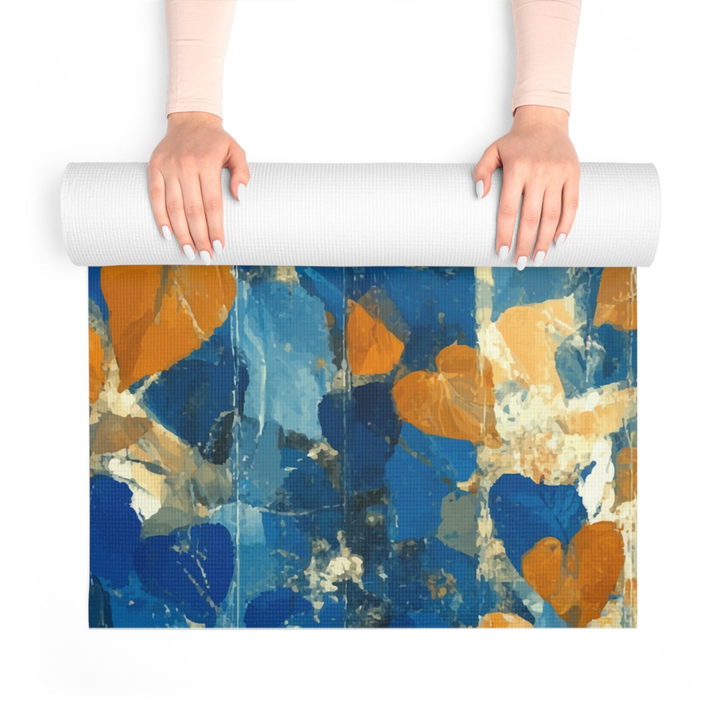 Heartfelt Blue - Foam Yoga Mat